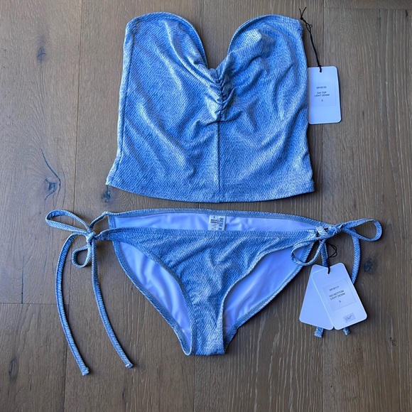 NWT Beth Richard 2 piece bikini, Size S, light denim blue - Picture 2 of 3
